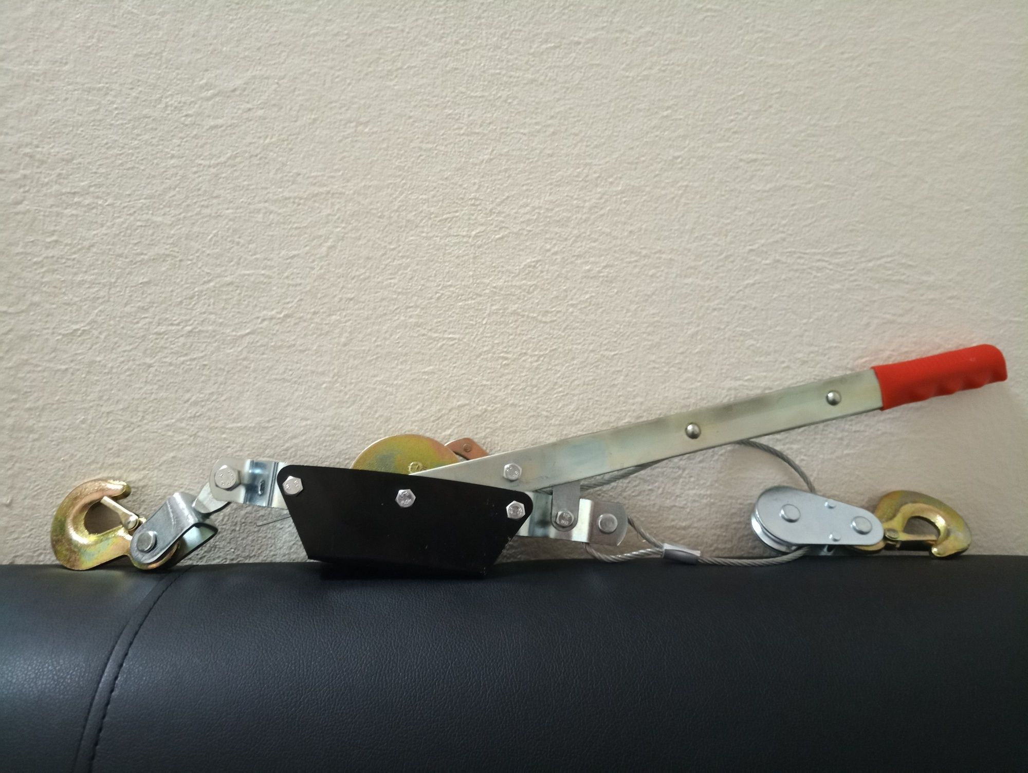 Лебедка рычажная, тяга 1.5 т, подъем 0.6 т, одинарное храповое колесо Sparta