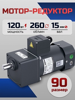 Мотор-редуктор 90YS120WGV22H/90GF5H15 120 Вт 260 об/мин 220 В