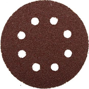 Круг шлифовальный ЗУБР "Мастер" универсальный, из абразивной бумаги на велкро основе, 8 отверстий, Р40, 125мм, 5шт