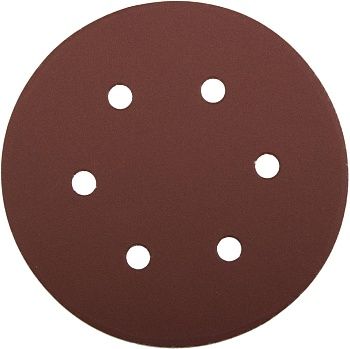 Круг шлифовальный ЗУБР "Мастер" универсальный, из абразивной бумаги на велкро основе, 6 отверстий, Р600, 150мм, 5шт
