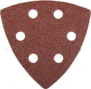 Треугольник шлифовальный универсальный STAYER "MASTER" на велкро основе, 6 отверстий, Р60, 93х93х93мм, 5шт