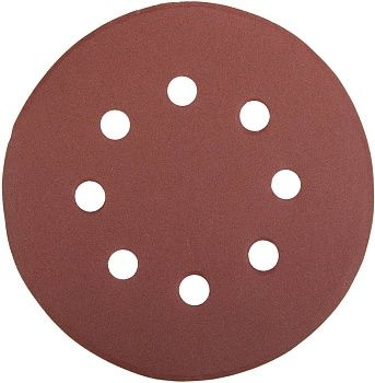 Круг шлифовальный универсальный STAYER "MASTER" из абразивной бумаги на велкро основе, 8 отверстий, Р320, 125мм, 5шт